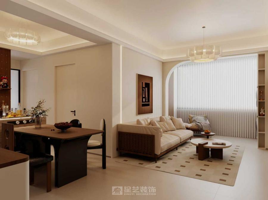 不張揚的奶油調(diào)，搭配恰到好處的暖，家就該是這般溫柔的模樣